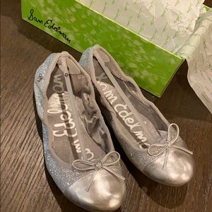 Sam Edelman Silver Farrah flats